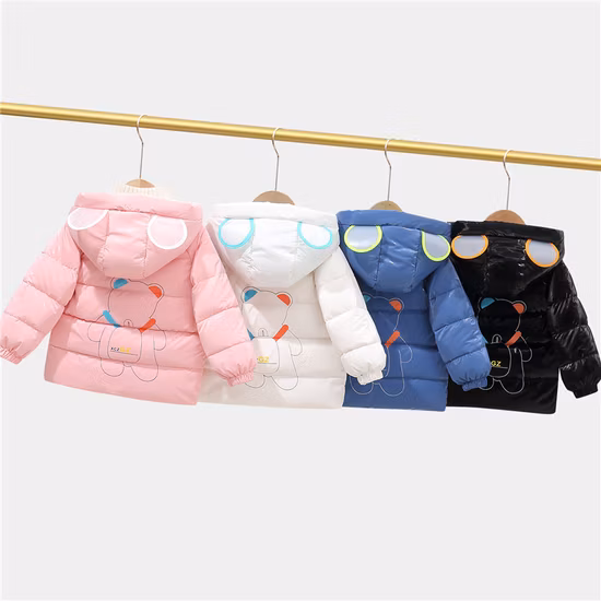 Caliente invierno grueso impermeable lindo pato con capucha abajo abrigos de alta calidad