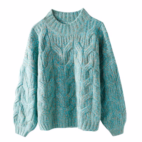 Suéter de cachemira de manga larga de moda elegante